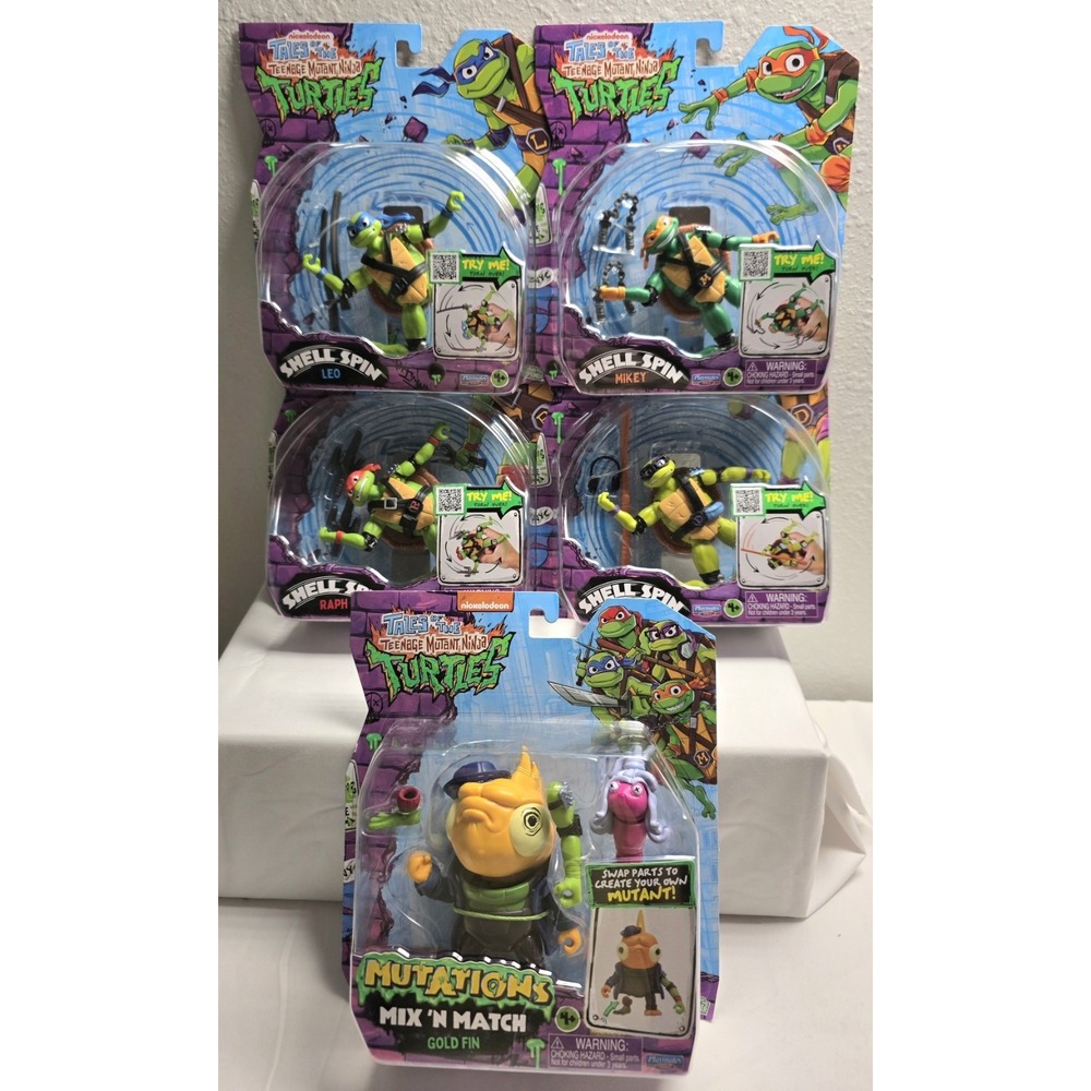2025 Nickelodeon Tales Of The Teenage Mutant Ninja Turtles Shell Spin Set Of 5